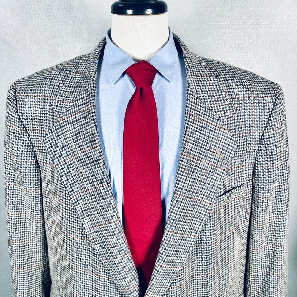 Men's Houndstooth Blazer - Black and White